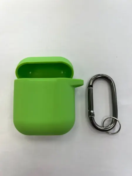 Силиконовый чехол для Apple AirPods с карабином Spearmint NO NAME