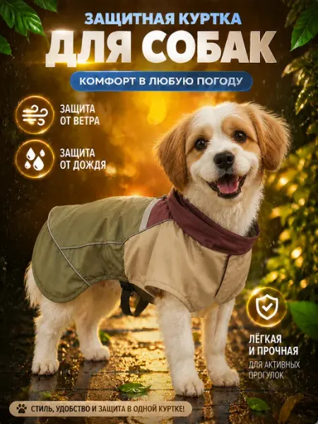Куртка для собак, дождевик непромокаемый NicePets