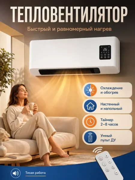 Тепловентилятор настенный