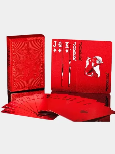 Разноцветные карты для покера, игральные, пластиковые, 54 шт
