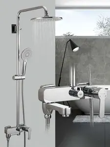 Душевая система с тропическим душем и смесителем Gappo G2402 хром