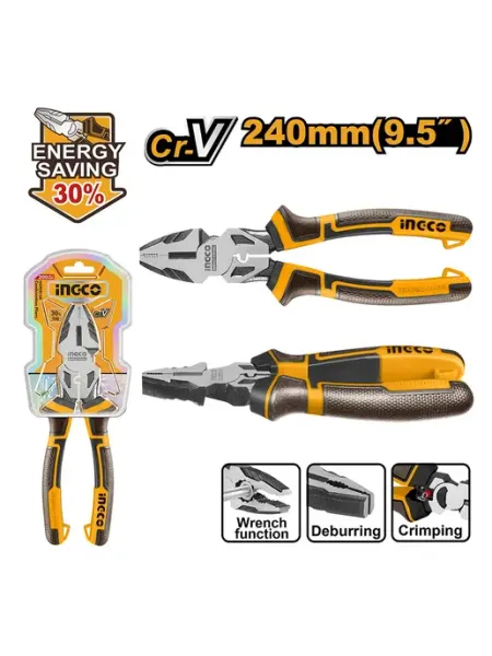 Плоскогубцы комбинированные HHCP28240 INDUSTRIAL, 240 мм INGCO