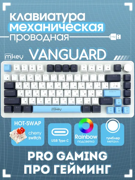 Клавиатура механическая игровая с подсветкой и проводом