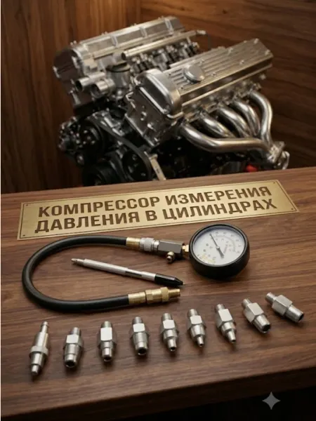 Компрессометр для измерения давления в цилиндрах (набор TM-A1000)G324