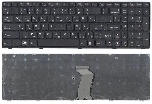 Клавиатура для ноутбука Lenovo IdeaPad G580, G585, G780, Z580, Z580A, Z585, Z780, V580 черная