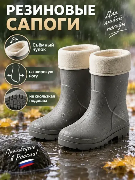Резиновые сапоги утепленные ODNI