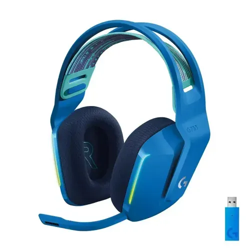 Logitech G G733 LIGHTSPEED USB Type-C Радиоканал Игровые беспроводные наушники, с микрофоном, голубые