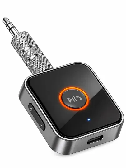Bluetooth AUX адаптер для автомобиля Borofone, беспроводной ресивер с микрофоном в авто - Аксессуары для автозвука