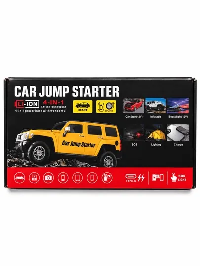 Пусковое устройство для автомобиля Jump Starter, Power Bank, LED-фонарь - Зарядные устройства для аккумуляторов