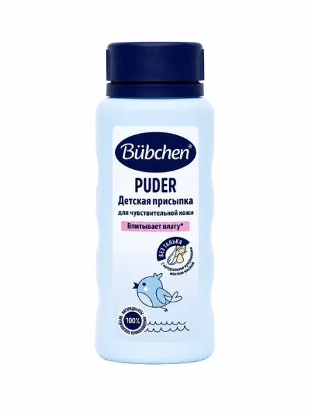 Присыпка детская Bübchen Puder, без талька, для новорожденных и детей, 100 г - Детская косметика