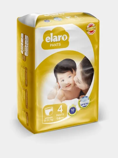 Подгузники-трусики Elaro PANTS, 4 - 14 шт, 9-14 кг - Подгузники и трусики