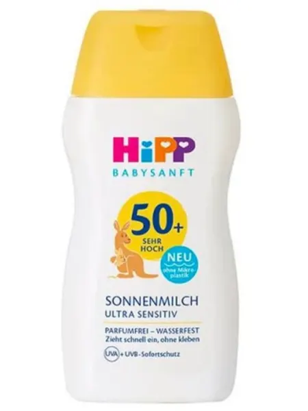 HiPP SUN Milk Mini SPF 50+, солнцезащитный крем 50 мл - Детская косметика