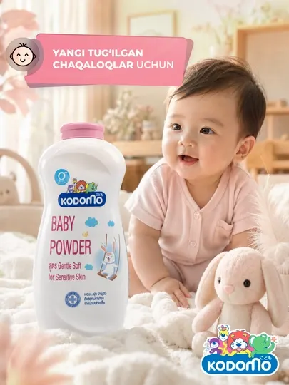 Детская присыпка для новорожденных Kodomo, от воспалений и раздражении на коже ребенка - Детская косметика