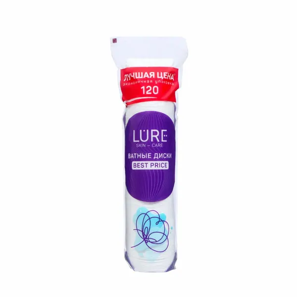 Ватные диски 120шт/уп. LURE 93134 (Коттон Клаб) арт.10446(АН4!)