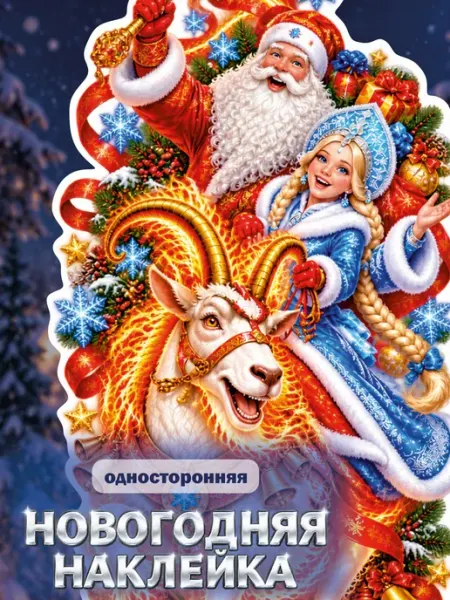 Новый год 2027 Коза новогодние наклейки на окна декор дома TSDESIGN