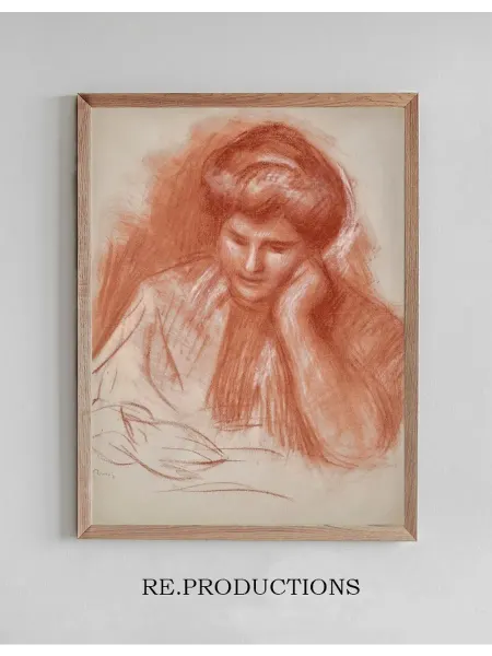Re.productions Постер Gabrielle lisant - Pierre-Auguste Renoir