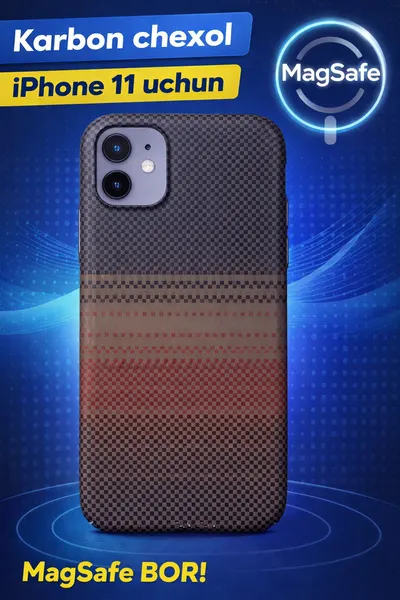 Чехол, для iPhone 11 , карбоновый, Classic, SUNSET originaln