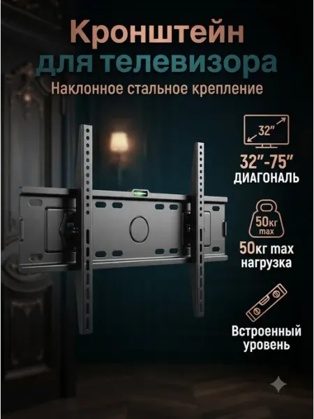 Кронштейн для телевизора 32-75 стальное крепление 50 кг Buro