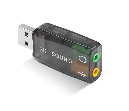Внешняя звуковая карта USB 2.0/Аудиокарта внешняя/USB аудио адаптер / переходник для наушников и микрофона