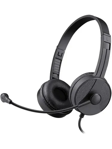 Гарнитура проводная DEFENDER Tune (Мотив) 160 черный (2хJack 3.5mm, кабель 1.8м) (63164)