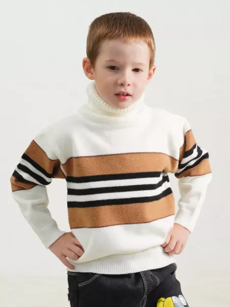 Galaxy Kids Белый свитер в школу оверсайз модный весенний детский