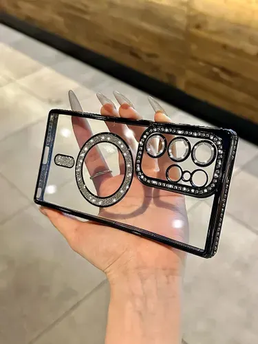 Чехол на Samsung Galaxy S24 Ultra MagSafe со стразами