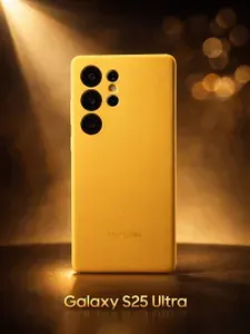 Премиальный Чехол для Samsung Galaxy S25 Ultra, , Полимерный защитный корпус с soft-touch покрытием,совместим с аксессуарами MagSafe, с защитой камерой ,желтый