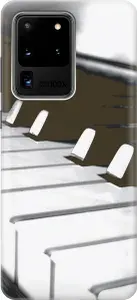 Силиконовый чехол на Samsung Galaxy S20 Ultra / Самсунг С20 Ультра с принтом "Черно-белые клавиши"