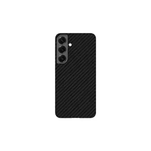 Чехол на Samsung Galaxy S25, кевлар (арамид) сверхпрочный, зеленый