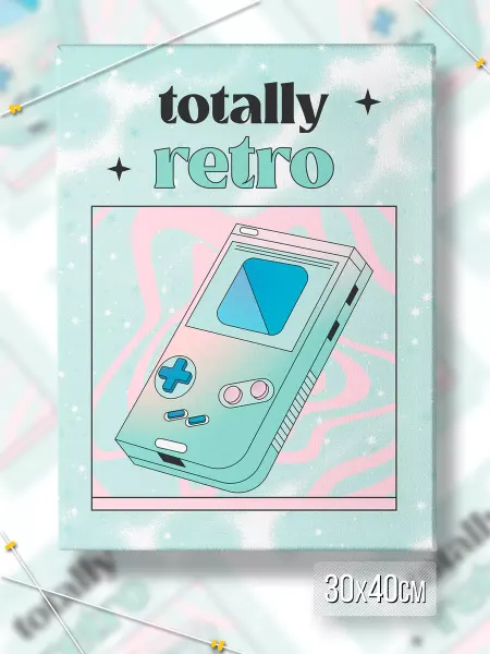 Каждому своё Game Картина Ретро Игровая Консоль Totally Retro Винтаж