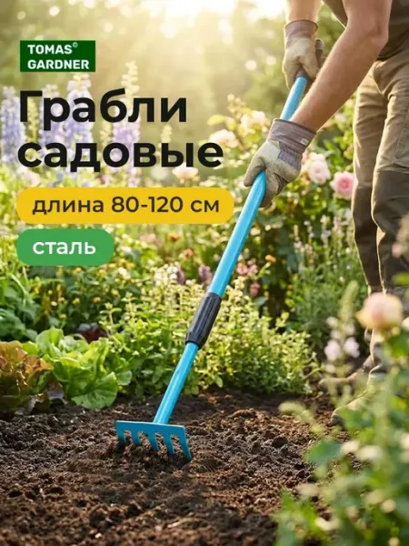 Tomas Gardner Грабли стальные - садовый инструмент для дачи и огорода