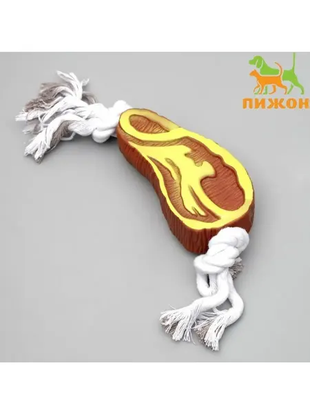 Сималенд Игрушка на канате для собак "Отбивная"