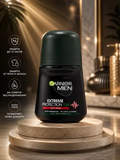 Мужской дезодорант антиперспирант Garnier Men, роликовый, от пота и запаха