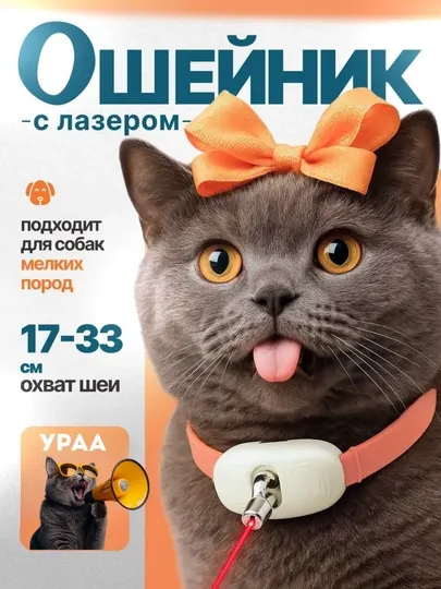 Ошейник с лазером для собак и кошек игрушка