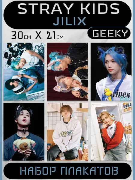 Stray kids Geeky Постеры Плакаты Stray kids jilix Хан Джисон Феликс