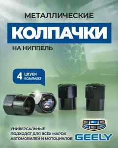 Колпачки на ниппель авто Geely/Джили, велосипеда металлические