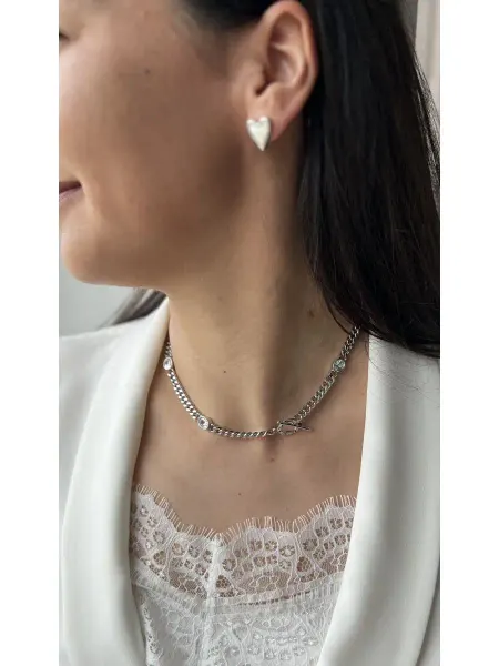Luxury gems&pearls Цепь базовая с фианитами