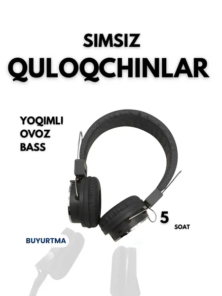 Беспроводные наушники N-05 с микрофоном, мощный бас, удобный обод, Bluetooth