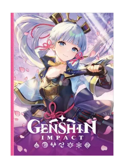 Genshin Impact ежедневник с наклейками, розовый