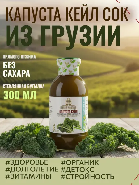 GEORGIA'S NATURAL Сок из капусты кейл 300мл Грузия