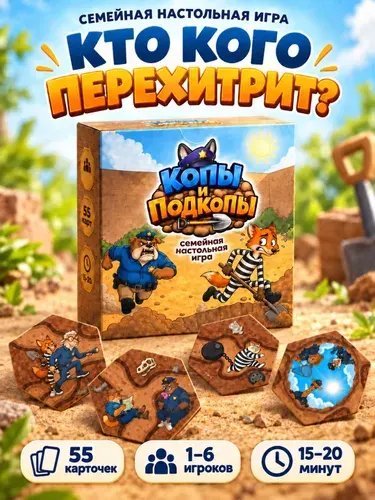 Настольная игра Копы и подкопы для всей семьи и детей
