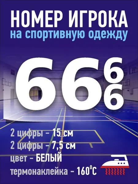 Gestell Номер игрока на спортивную форму - №66