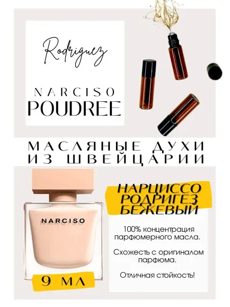 GET PARFUM Poudree Narciso Rodriguez масляные духи