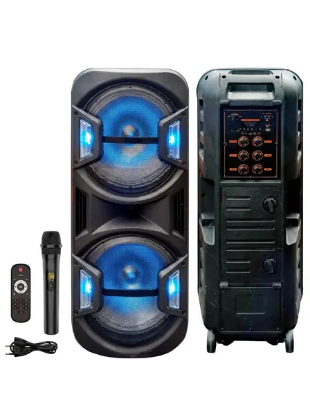 Караоке-динамик ZQS 12216: двойной 12-дюймовый динамик, 80 Вт, Bluetooth и микрофон