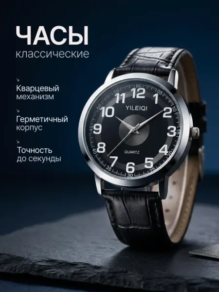Наручные часы YILEIQI "Металлик темный"