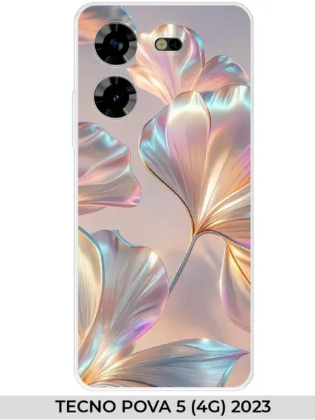 Чехол на POVA 5 4G (для Техно Пова 5 4г) с цветами TECNO