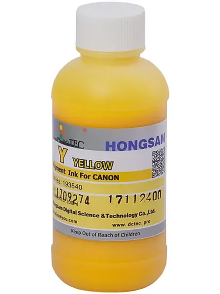 Чернила пигментные Canon TM-200 Yellow (жёлтый) 200 мл DCTec