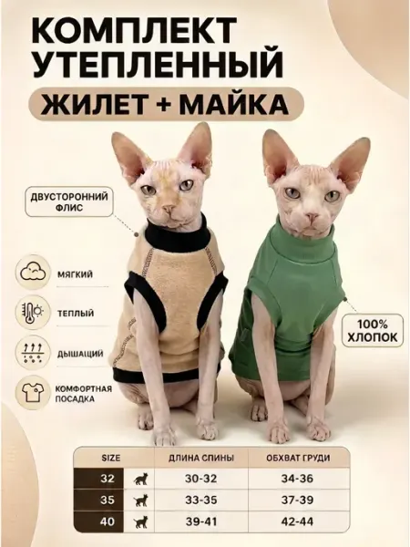 Комплект одежды для кошек породы Сфинкс mini ZODIAC