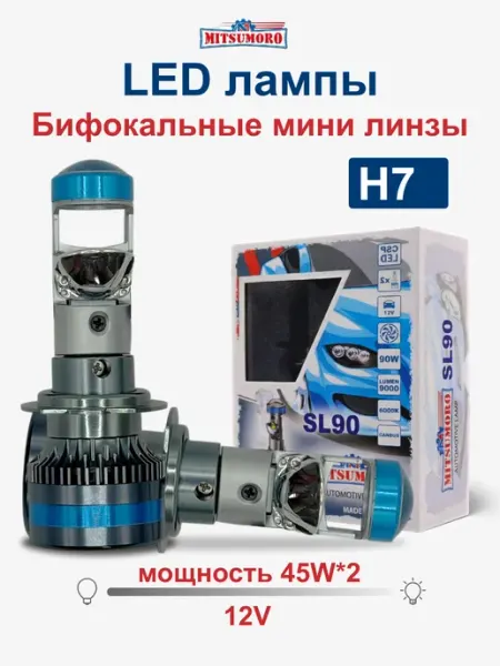 Лампы светодиодные автомобильные с линзой Mitsumoro