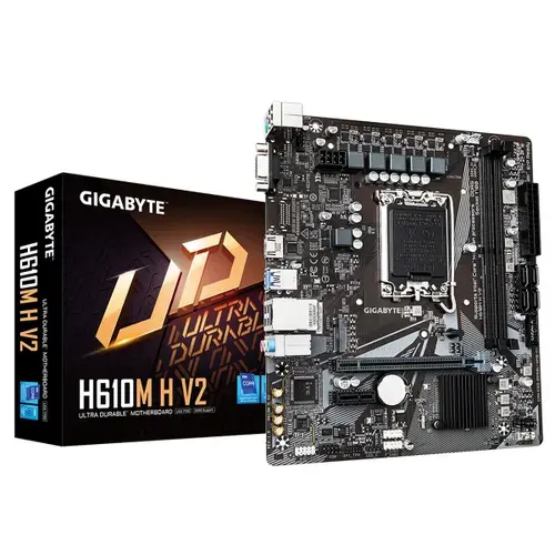 Материнская плата Gigabyte H610M H V2, LGA1700, Intel H610, Micro-ATX, RTL (H610M H V2)